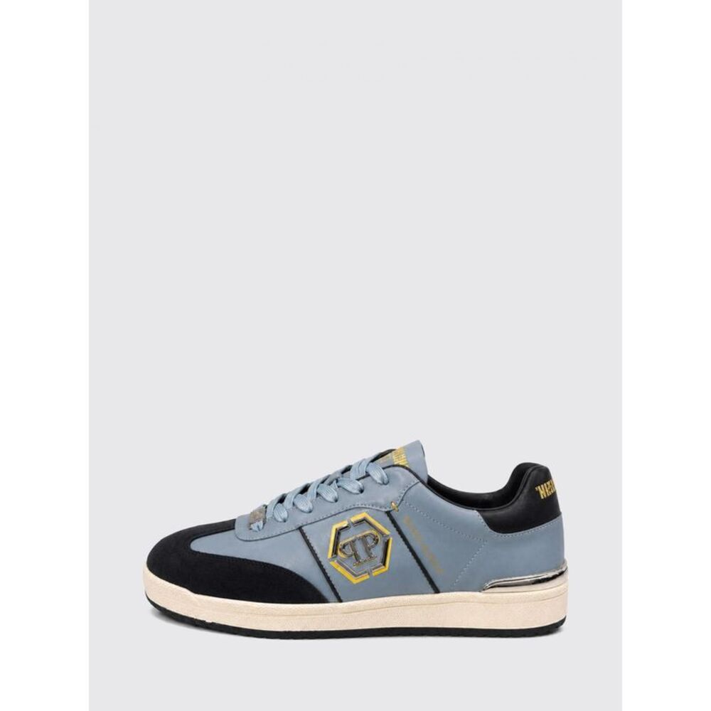 Philipp Plein Men Philipp Plein Retro Hustle Leather Sneakers With Hexagon Logo